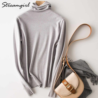 Women's Turtleneck Cashmere Sweater Women Warm Jumpers Ladies Pullover Autumn Winter Women's Sweaters Black Sweater Turtleneck